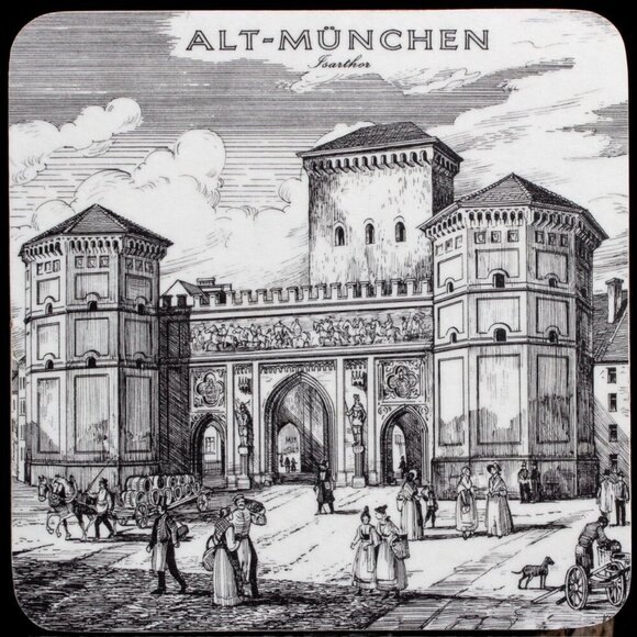 Vintage Alt-München Coasters By Schuberth Set Of 4 - Picture 4 of 8